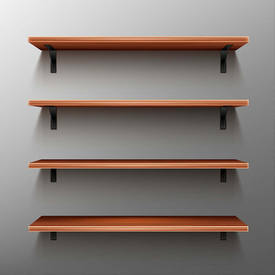 Shelves with Brackets