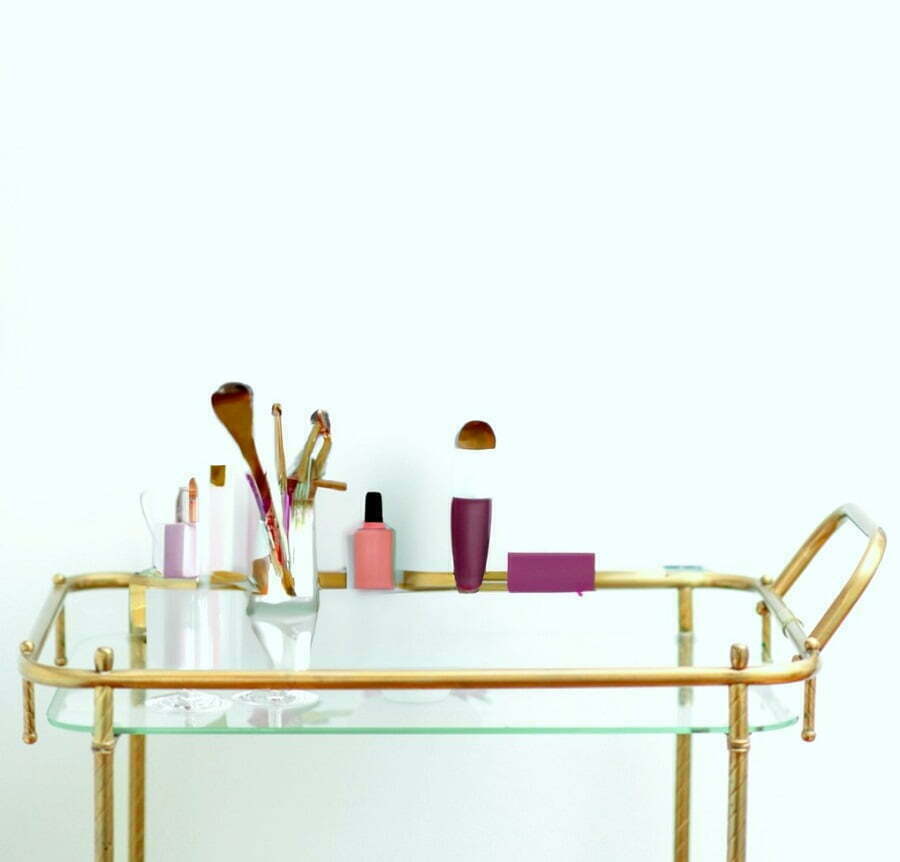 makeup bar cart