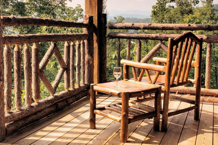 rustic deck railing