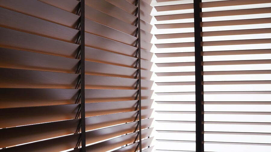 wooden Venetian blinds