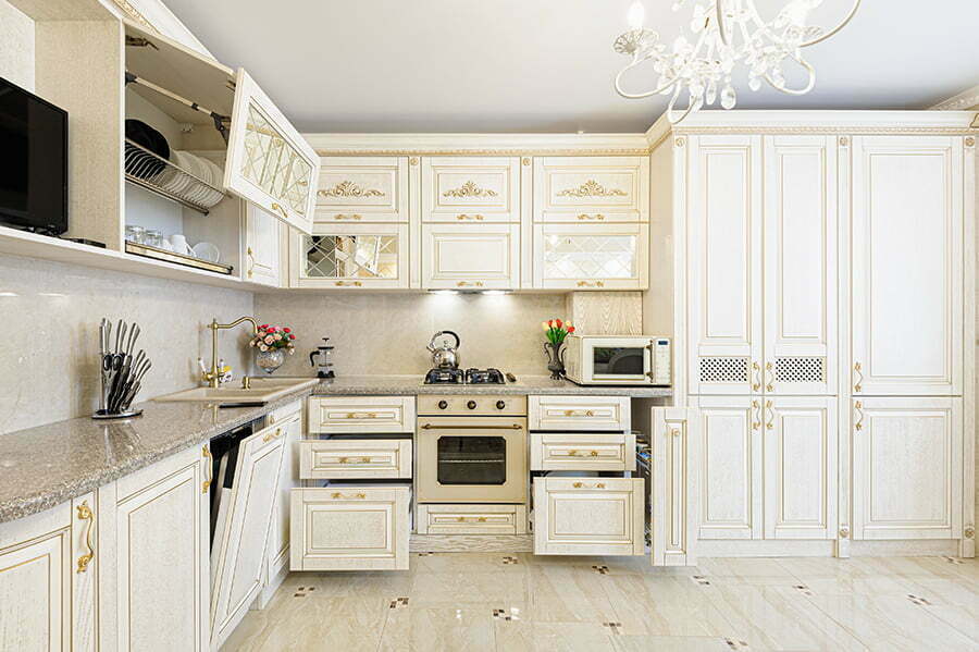 Creamy Beige Cabinet Design