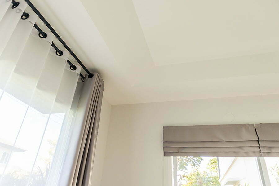 Hang Curtains Higher to Make the Ceiling Look Tall