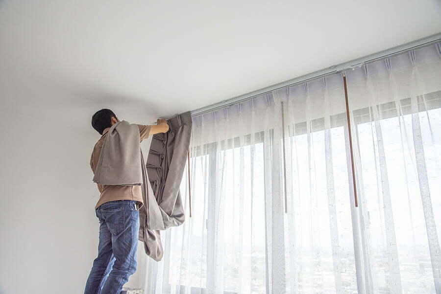 Hang Curtains in Layers