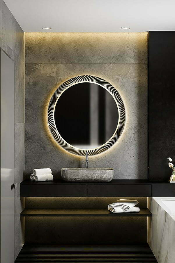 Mirror with LEDs