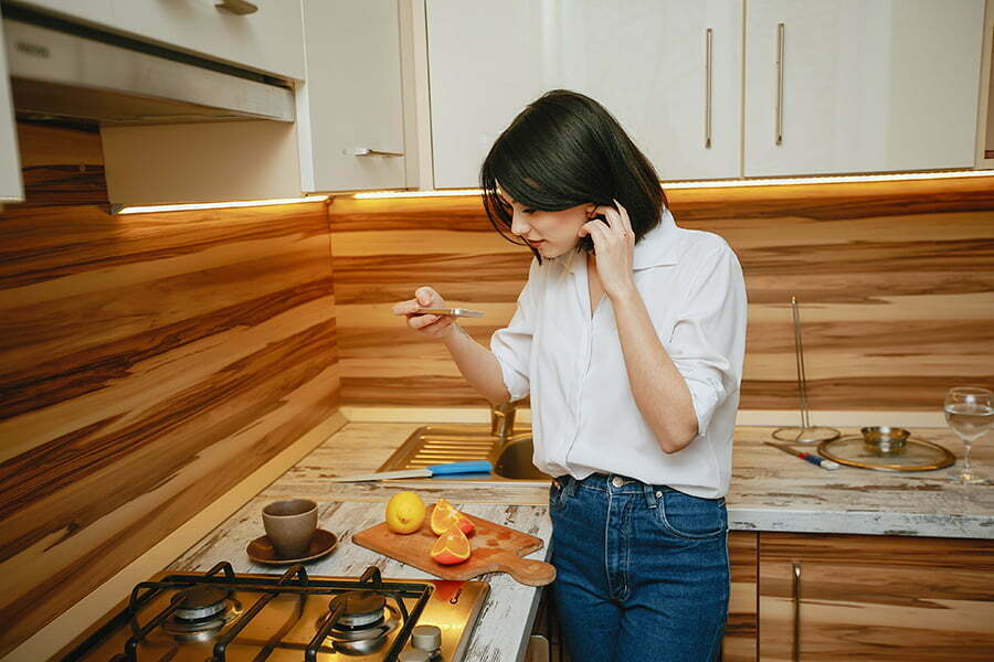 rustic tone kitchen