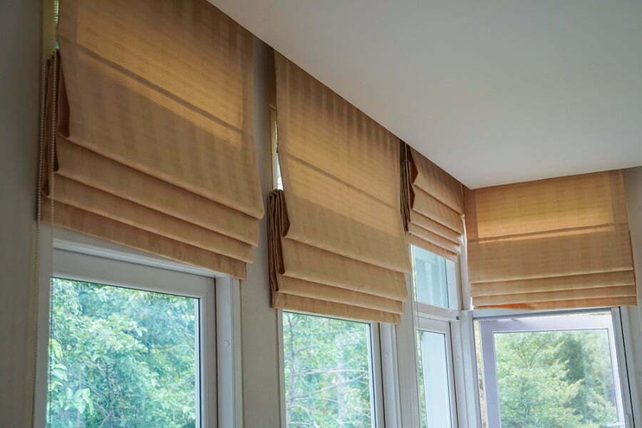 bay window roman shades