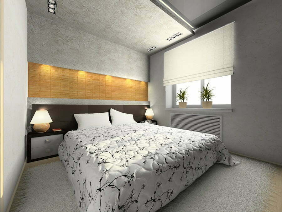 bedroom textured shades