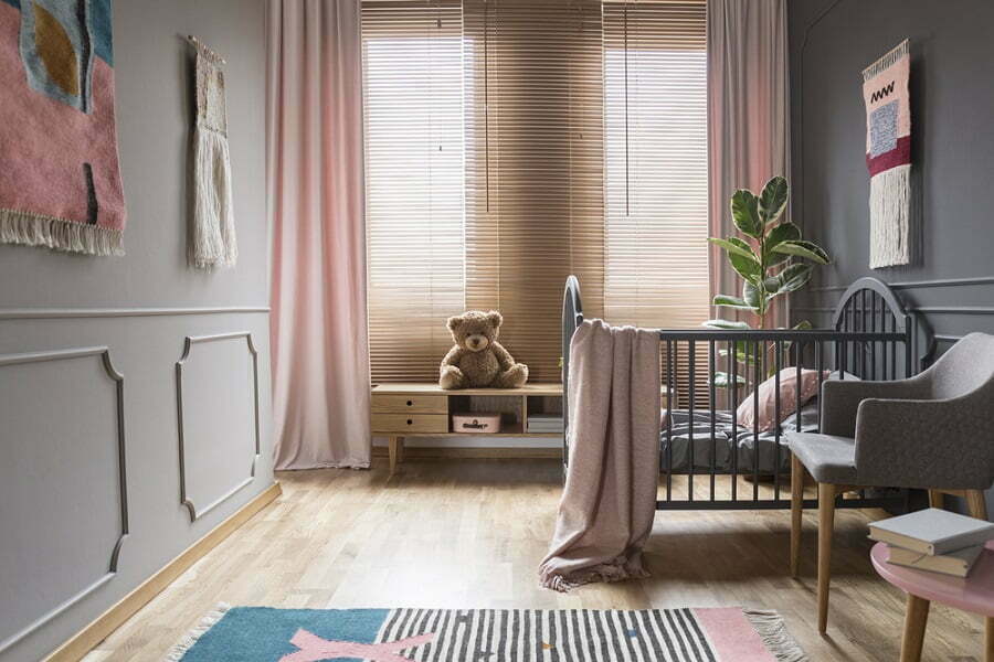 bedroom window blinds decor