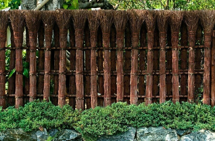 brushwood fence