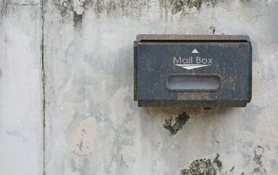 concrete post mailbox