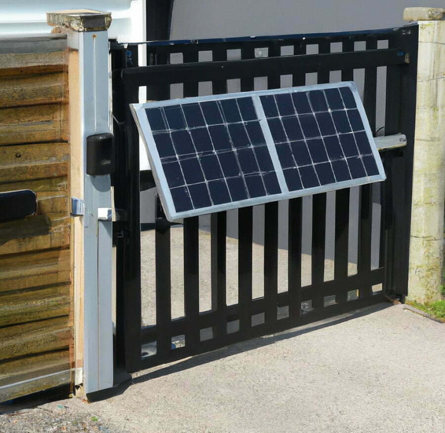 solar panel driveway gate