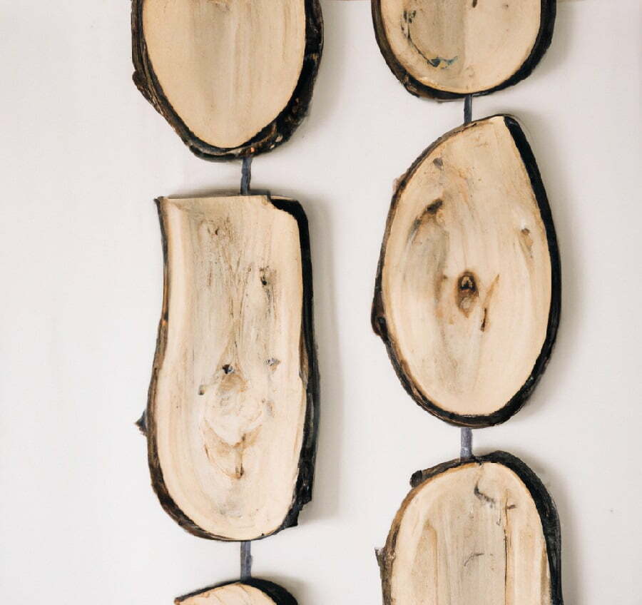 hanging wood slices