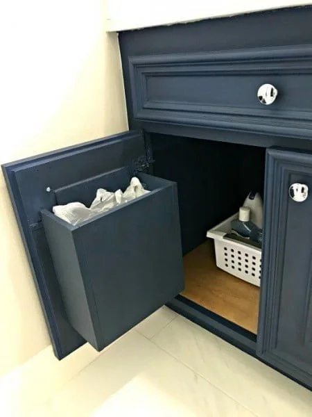 abbottsathome.com DIY cabinet trash can