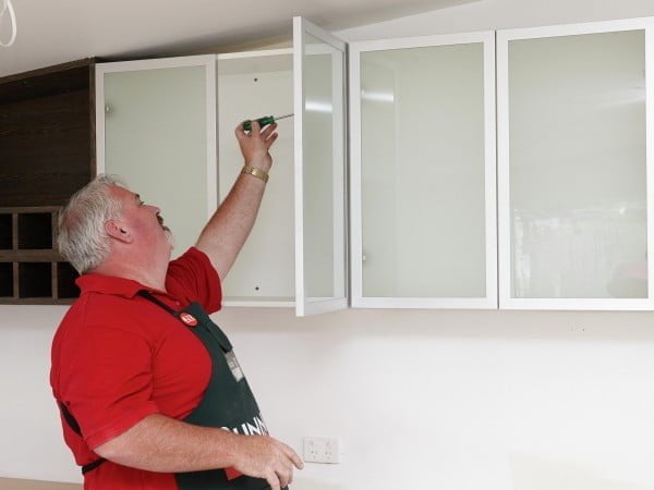 bunnings.co.nz diy cabinet doors with glass