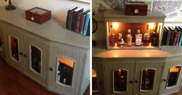 buzznicked.com diy liquor cabinet