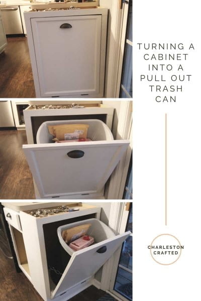 charlestoncrafted.com DIY cabinet trash can