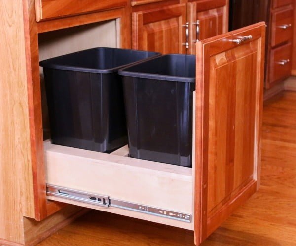 instructables.com DIY cabinet trash can