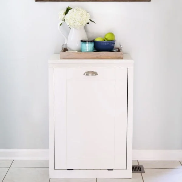 justagirlandherblog.com DIY cabinet trash can