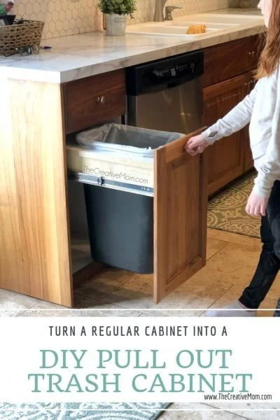 thecreativemom.com DIY cabinet trash can