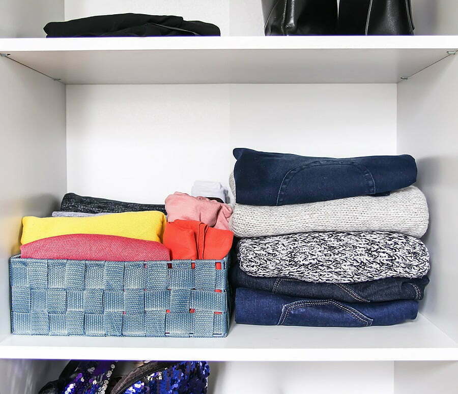 neat clothes storage decluttered