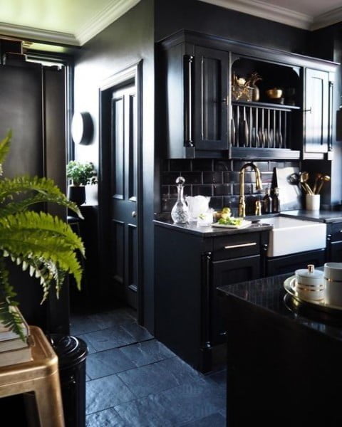 Black Matte Cabinets dark kitchen cabinet ideas