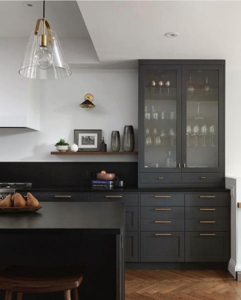 Moody Dark Kitchen dark kitchen cabinet ideas