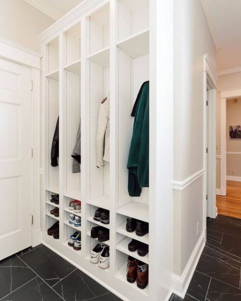 The Placer and The Kicker entryway shoe storage idea
