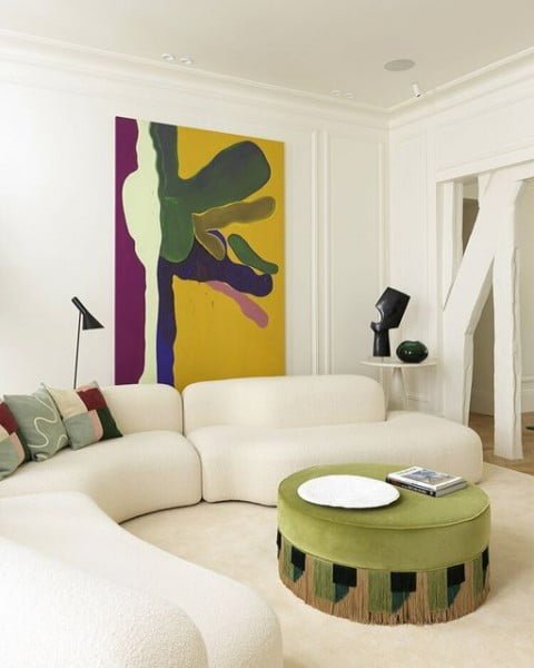 Brights Against Whites modern living room idea
