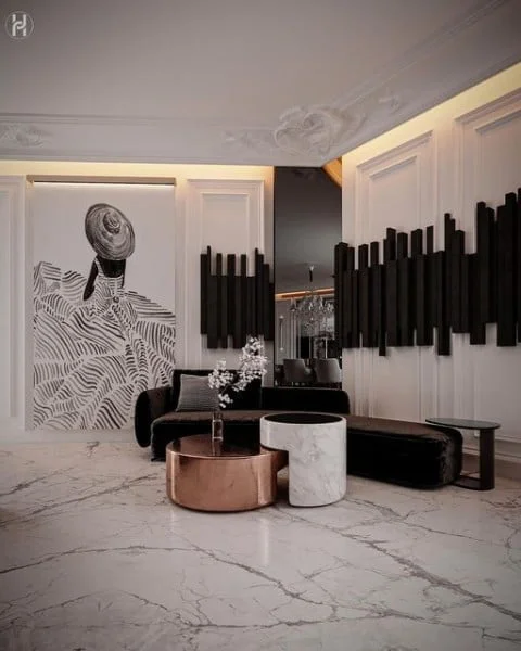 Dark Tones Living Room modern living room idea
