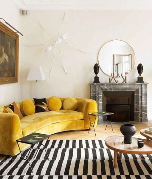 Luscious Yellow Sofa modern living room idea