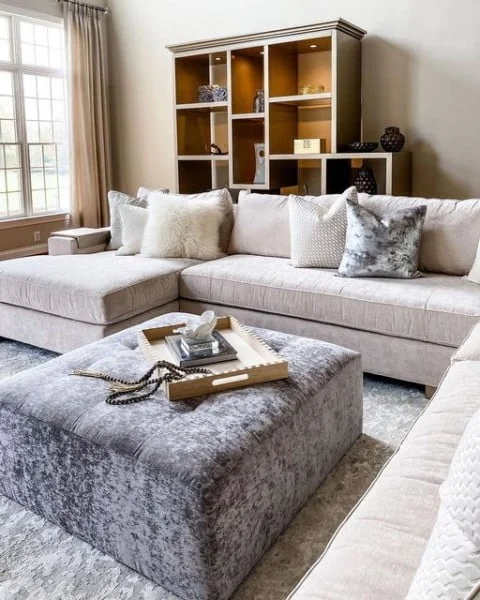Square Biscuit Ottoman ottoman ideas for living room