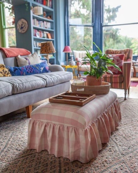 The House Upstairs Ottomans ottoman ideas for living room