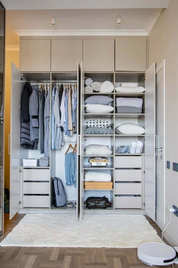 organized wardrobe