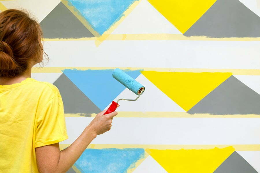 pattern painted wall