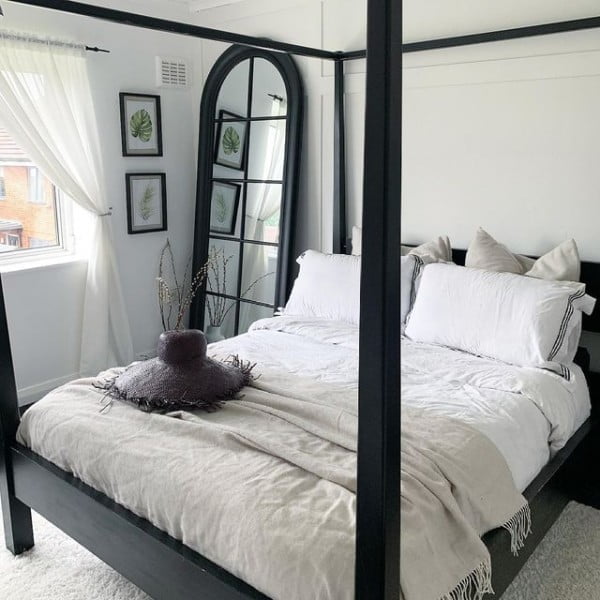 Sarah bedroom with black furniture