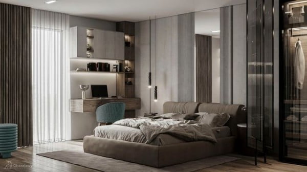 Ghazalawy | Interior Design bedroom with desk