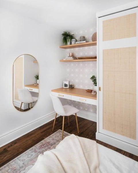 Custom Millwork Design bedroom with desk