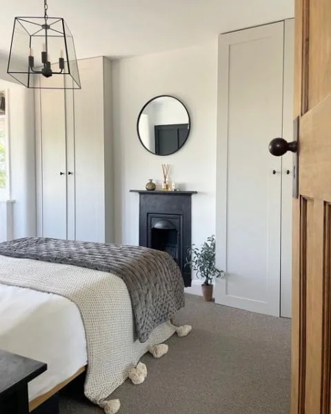 Charlie bedroom with fireplace