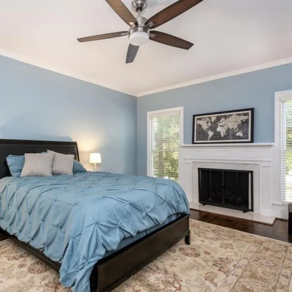 Ashley Richardson bedroom with fireplace