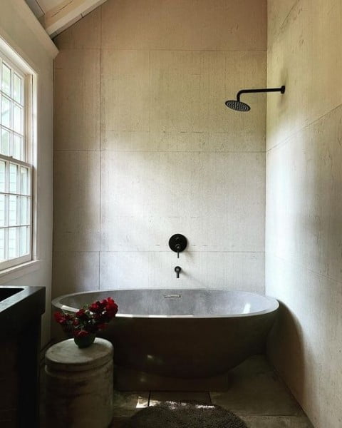 Hilary Robertson's Concrete Bathtub concrete bathtub