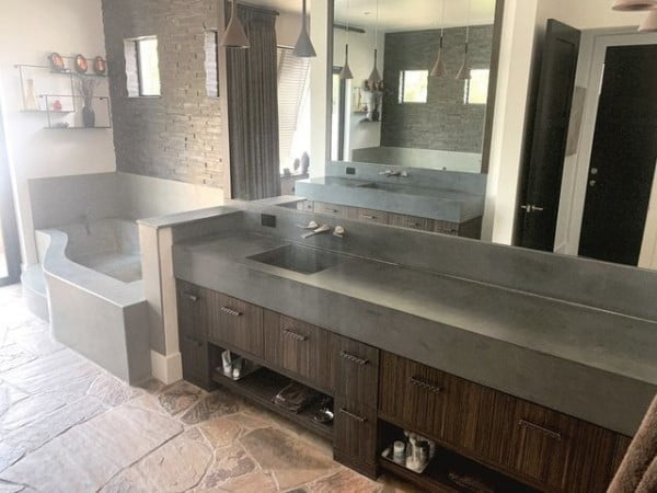 Lawson Design Lounge Tub and Vanity concrete bathtub
