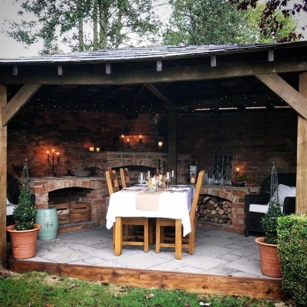 Trestle Table covered patio