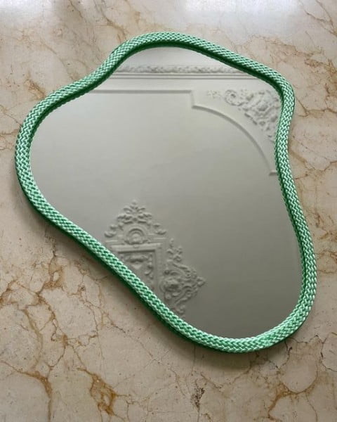 Green Curvy Mirror curvy mirror
