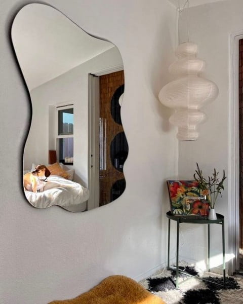 Custom Asymmetrical Mirror curvy mirror