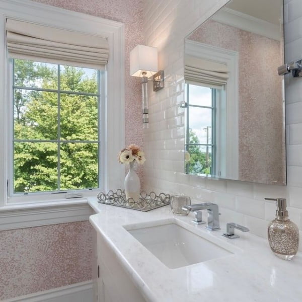 Pink Bathroom pink powder room