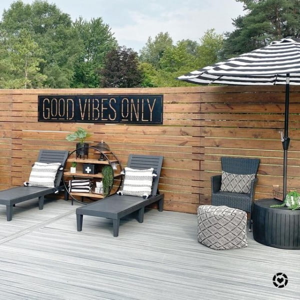 Good Vibes Only! privacy fence