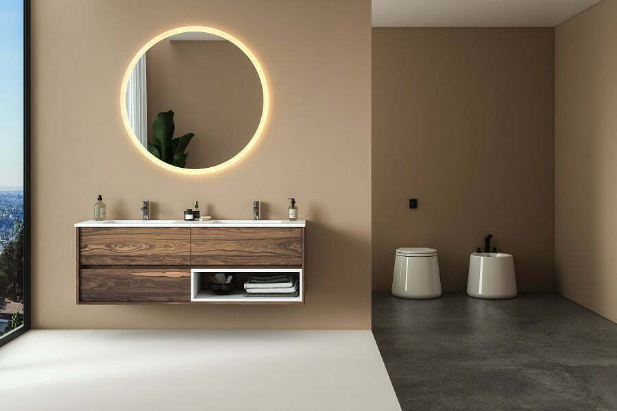 round led mirror