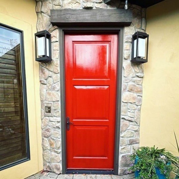 Accent Color on Interior Doors accent door design