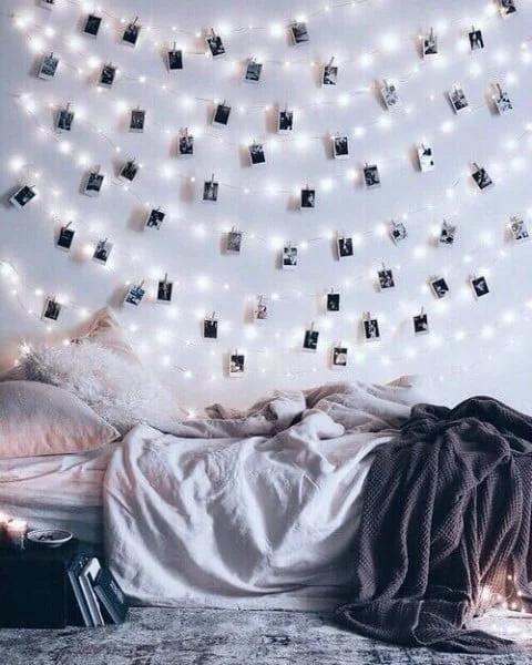 Kayser Lingerie bedroom with fairy lights