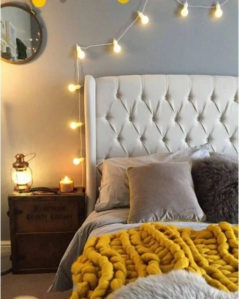 Fairy Lights Focal Point bedroom with fairy lights